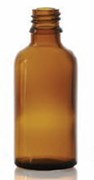 Toon details voor 10 ml druppelfles, amber, type 1 geblazen glas Afbeelding van 10 ml druppelfles, amber, type 1 geblazen glas