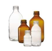 Toon details voor 1000 ml siroopfles, amber, type 3 geblazen glas Afbeelding van 1000 ml siroopfles, amber, type 3 geblazen glas